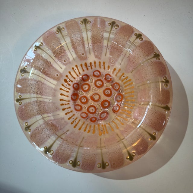 You are viewing a wonderful Hand Fused Glass Bowl, designed by Michael + Frances Higgins c1950s. This excellent example of...