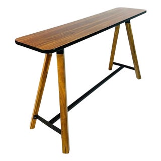 Knoll "Reff Profiles" Bar Table – Walnut & Steel, – Made in Canada For Sale