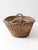 Antique French Country Wicker Laundry Basket With Wood Base For Sale - Image 11 of 15