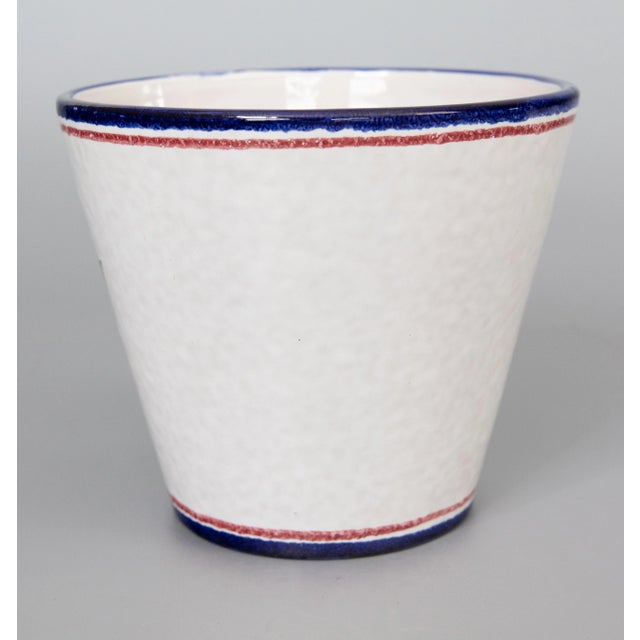 Vintage Italian Federal Style Eagle Ceramic Planter Cachepot For Sale - Image 4 of 7