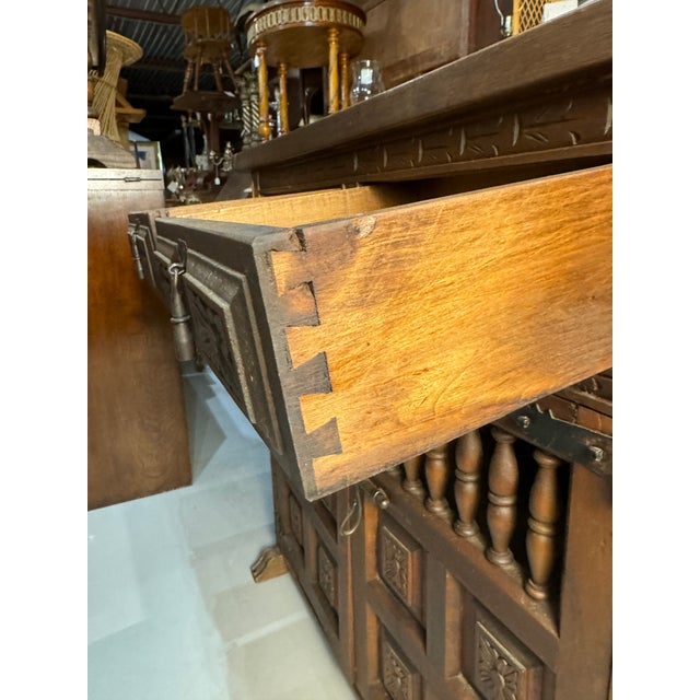 Early 20th Century Antique Spanish Cedar Cabinet - Small For Sale - Image 9 of 11