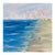 Beach All to Ourselves Seascape Acrylic Painting Ocean Wall Art 8"x8" Unframed For Sale