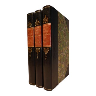 Early 19th Century Leather Volume Set, John Fenimore Cooper's the Last of the Mohicans; A Narrative of 1757, First English Edition - 3 Books For Sale