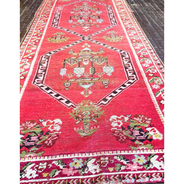 Late 19th Century Antique Turkish Village Runner, 3'6" × 10'10" For Sale - Image 5 of 7