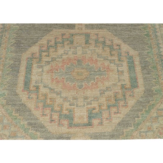 Turkish Oushak Rug 2'10" x 7'7" #20245 For Sale - Image 4 of 8