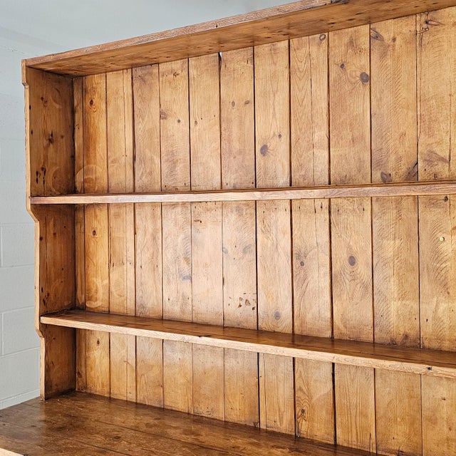 Late 19th Century Antique English Pine Kitchen Hutch or Dresser - Circa 1890 For Sale - Image 5 of 17
