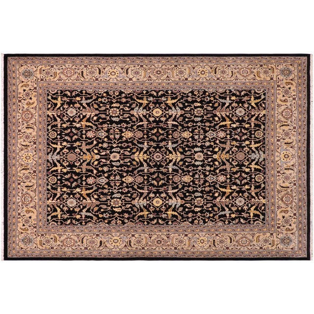 Shabby Chic Black/Beige Wool Rug - 8'2'' X 9'9'' For Sale - Image 10 of 10