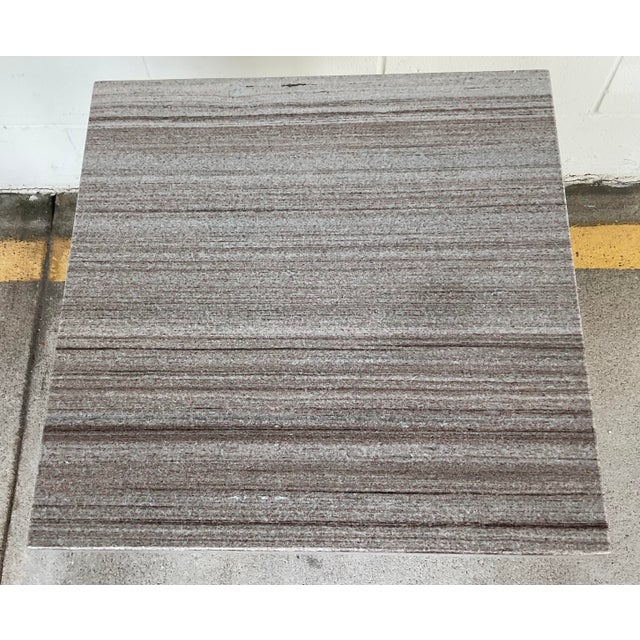 2020s Caracole Modern Gray Stone Wish You Were Here End Tables Pair For Sale - Image 5 of 5