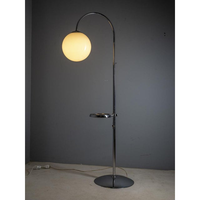 Functionalist Adjustable Chrome Floor Lamp, Czechoslovakia, 1930s For Sale - Image 3 of 8