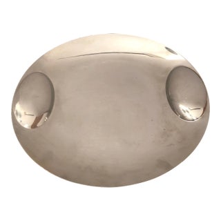 Vintage, Mid Century Modern 1970’s Lino Sabattini 18/10 Stainless Steel Centerpiece Platter For Sale