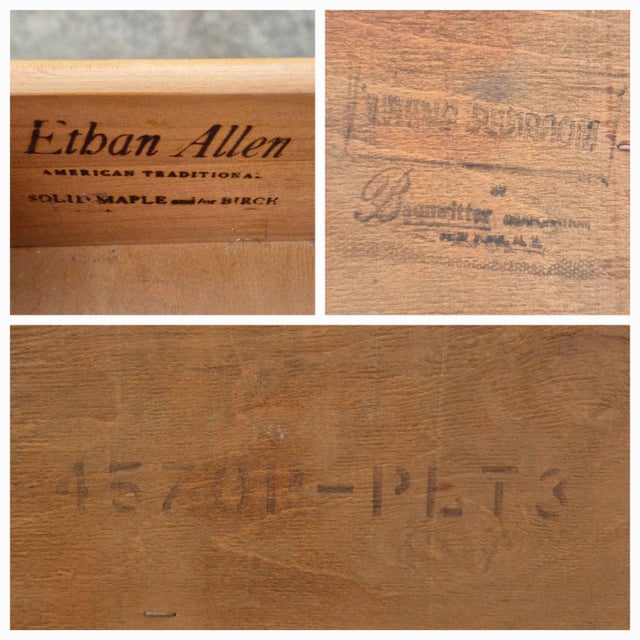 Wood 1970s Ethan Allen Baumritter American Made Maple 6-Drawer Dresser Chest For Sale - Image 7 of 18