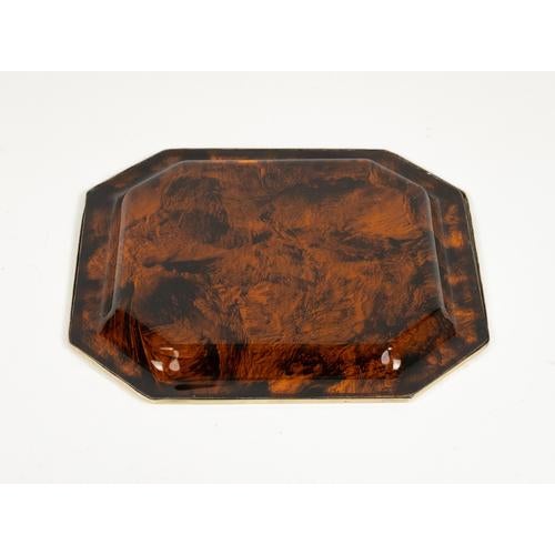 Mid-Century Modern Serving Tray in Faux Tortoiseshell and Brass from Christian Dior, 1970s For Sale - Image 11 of 12