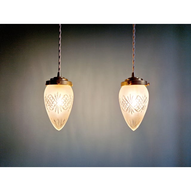 Suspension in Satin Crystal, Early 20th Century For Sale - Image 4 of 16