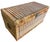 This is a vintage woven wicker storage trunk with a warm, natural honey-brown tone and classic craftsmanship. Description:...