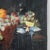 Traditional Vintage Dark Still Life Oil Painting of Grapes, Orange, and Shells For Sale - Image 3 of 12
