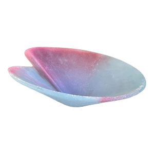 Postmodern Pâte De Verre Sculptural Glass Bowl