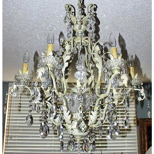 Verdigris Vintage Verdigris Chandelier For Sale - Image 8 of 10