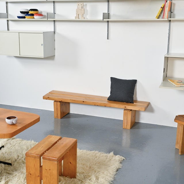 Pine Bench in the La Rive Residence Arc 1600, France, 1970 For Sale - Image 6 of 13