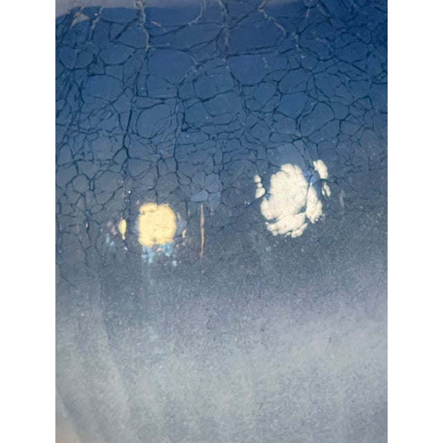 1970s 1970s Art Glass 8” Sphere on Onyx Stand For Sale - Image 5 of 5
