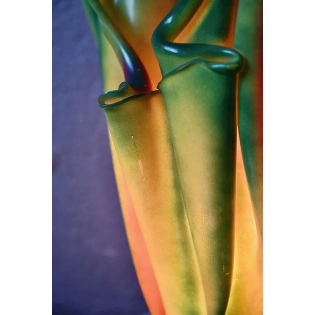 Multicolored Draped Table Lamp, 1980s For Sale - Image 4 of 13