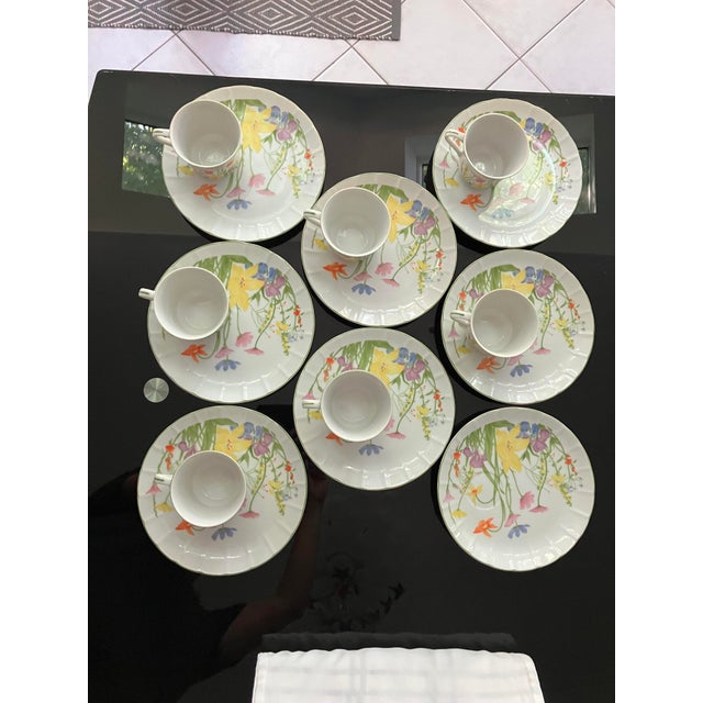 Vintage Seymour Mann "Day Lily" Snack Set - Set of 16 For Sale - Image 10 of 11