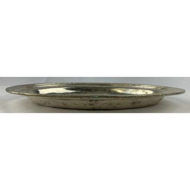 Silver Vintage Waldorf Astoria Silver Plate Oval Tray For Sale - Image 8 of 13