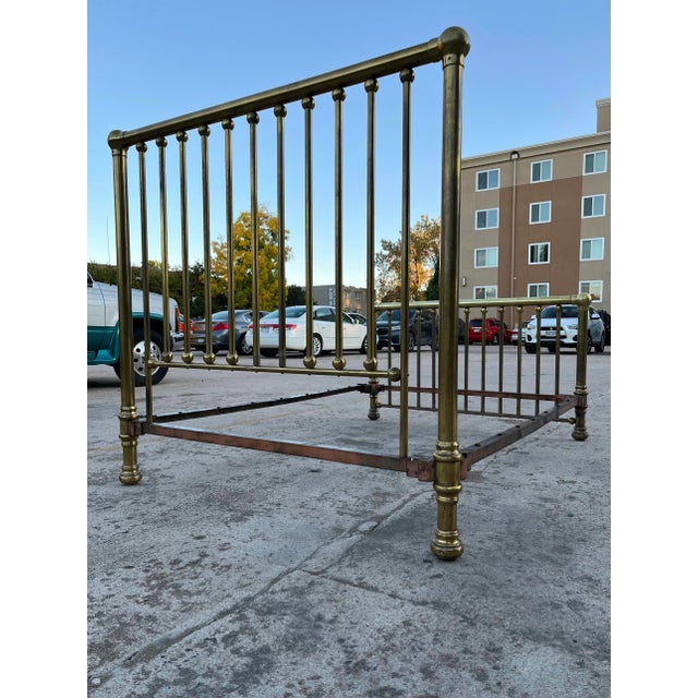 Antique Brass Double Bed Frame Circa 19th Century For Sale - Image 4 of 13
