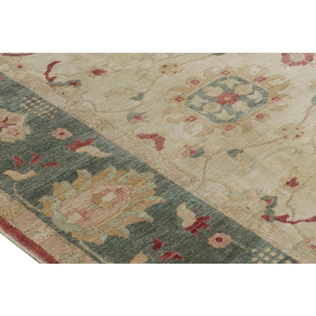 Rug & Kilim’s Sultanabad Style Rug in Beige and Red With Floral Patterns For Sale In New York - Image 6 of 8