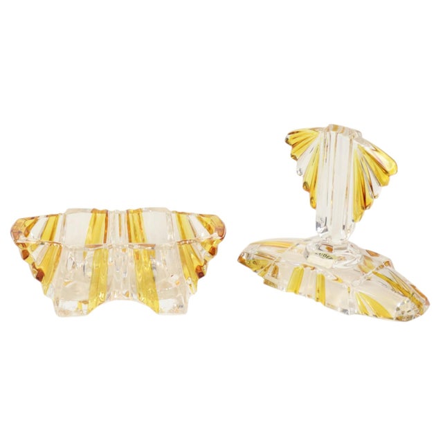 Art Deco Crystal Boudoir Perfume Bottles by Ernst Buder, 1950s, Set of 3 For Sale - Image 7 of 18