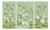 Hand-Painted Silk Chinoiserie Wallpaper Panels: Aqua Green, Set of 3 For Sale