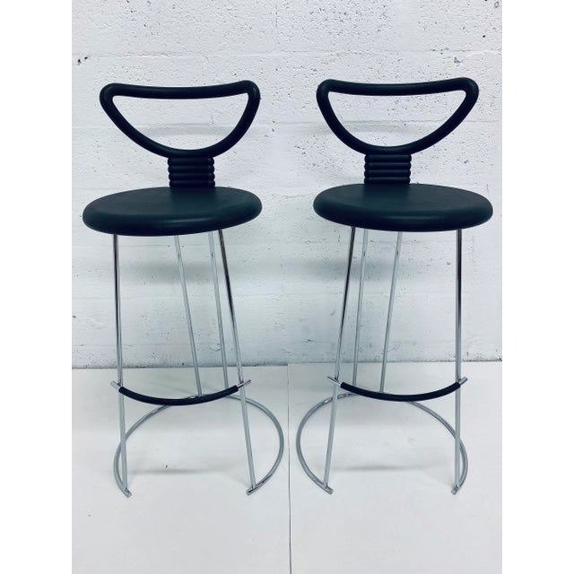 Nobu Tanigawa "Nardis" Bar Stools for Fasem Italy, Set of Two For Sale - Image 13 of 13