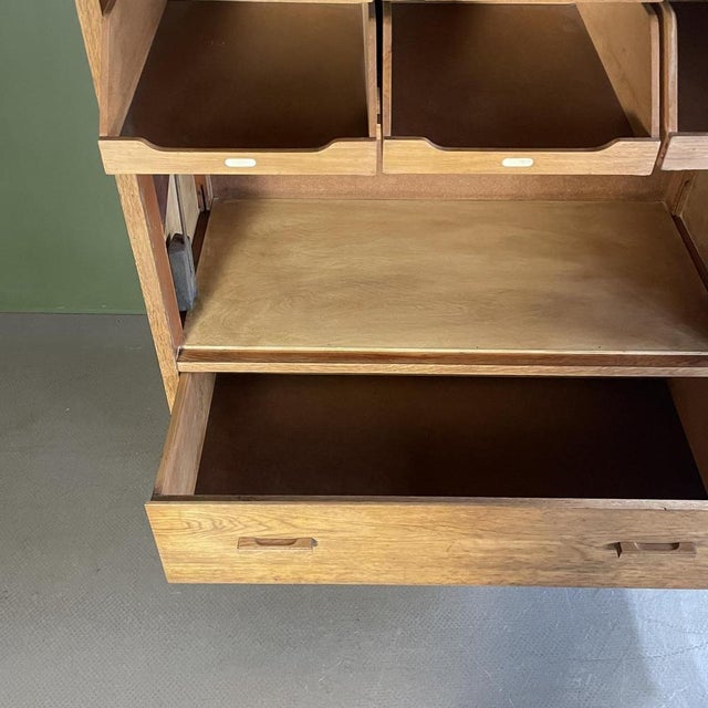 1940s Vintage Haberdashery Cabinet with Wooden Handles and Glass Fronts, 1940s For Sale - Image 5 of 11