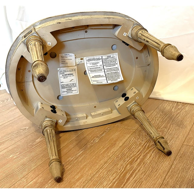 Vintage French Style Vanity Stool For Sale - Image 13 of 17