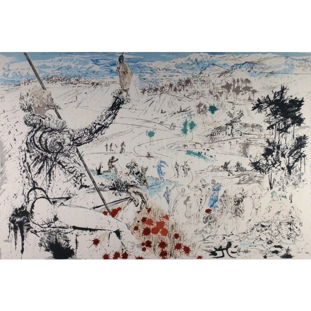 1950s Dali L'Age d'Or de la suite Don Quichotte de la Mancha 1957 Signed Lithograph For Sale - Image 5 of 13