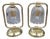 Art Deco Table Lamps in Brass and Murano Glass, 1930, Set of 2 For Sale