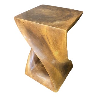 N1 Stool in Raw Walnut Wood, 1970 For Sale
