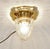 Art Nouveau ceiling lamp, circa 1915. Geometrically embossed ceiling plate. Original clear glass shade. The lamp has been...