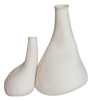 Under the Cabinet I & II Vases in Ceramic by Lillian Tørlen, Set of 2