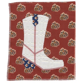 Ruby Claire the Cowboy Boot by Willa Heart in Brimfield Black Frame, Mini Art Print For Sale