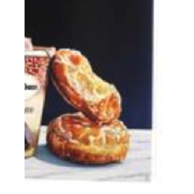 Wood Contemporary Photo Realist "Cream"Oil Painting on Wood Panel-Signed For Sale - Image 7 of 8