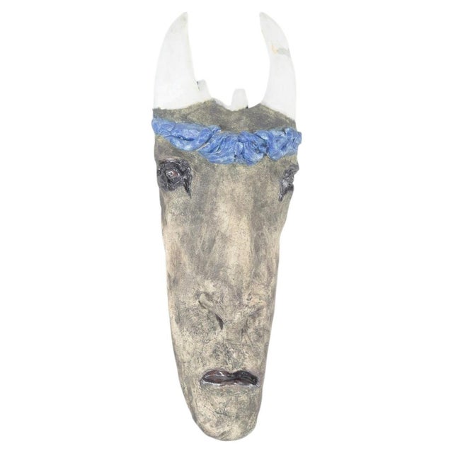 European Studio Potter Stoneware Sculpture with Horn-Like Form, 1970s For Sale - Image 6 of 6