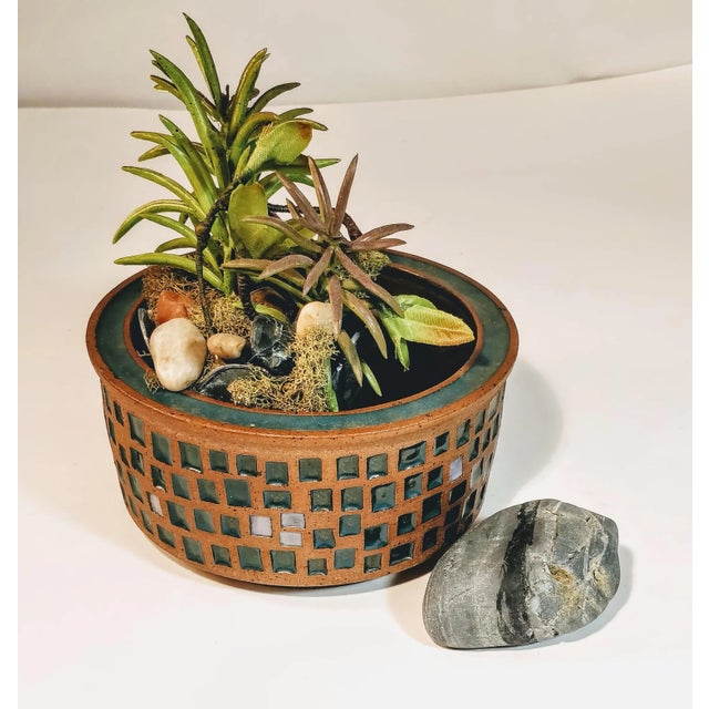 Mid-Century Modern Mid C Tile Planter Bowl Oklahoma Artist For Sale - Image 3 of 10