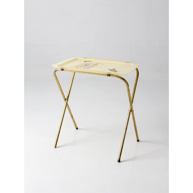 Mid-Century Folding Tv Tray Table With Butterfly Motif For Sale - Image 17 of 18