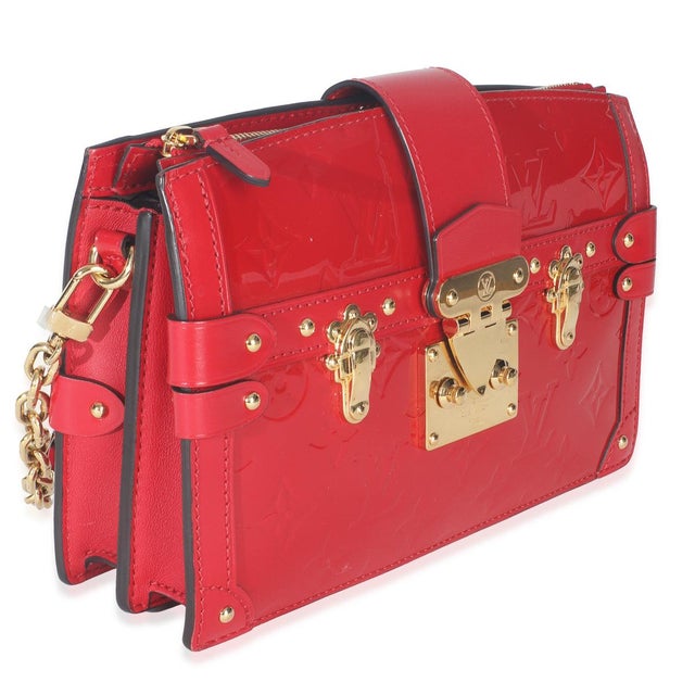 Contemporary Cherry Monogram Vernis Trunk Clutch Bag For Sale - Image 3 of 9