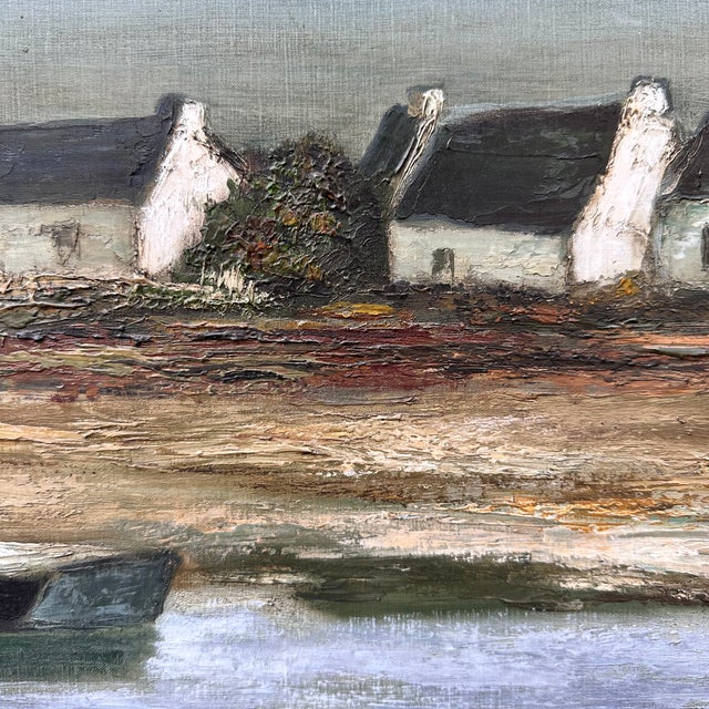 Ronald, Cabins of French Brittany, 20th Century, Oil Painting on Canvas, Framed For Sale - Image 17 of 18