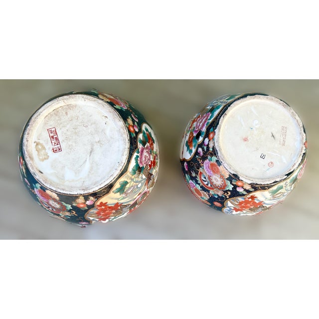 1970s Porcelain Fishbowl Planters - A Pair For Sale - Image 10 of 10