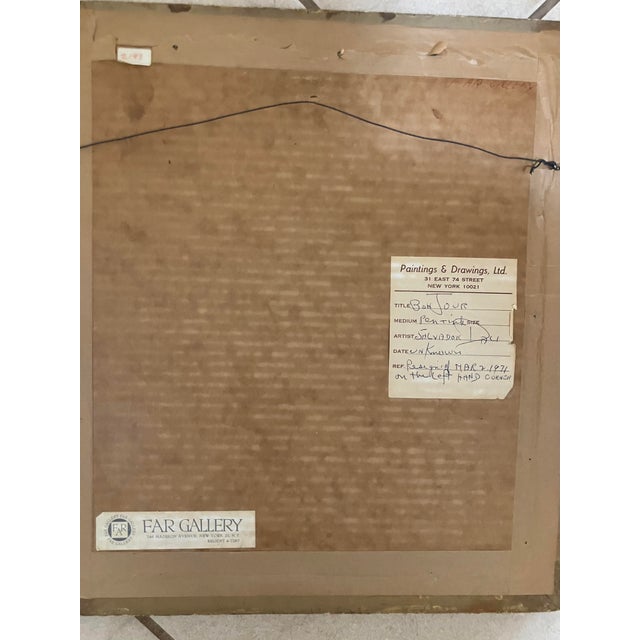 Black Salvador Dali Original Drawing “Bonjour” For Sale - Image 8 of 9