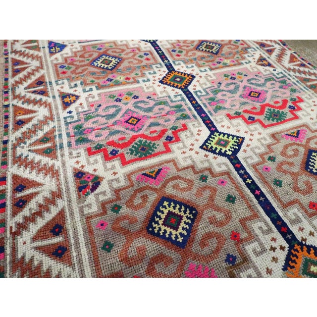 Galerie Shabab Collection Mid-20th Century Turkish Anatolian Wide Gallery Runner For Sale In New York - Image 6 of 10
