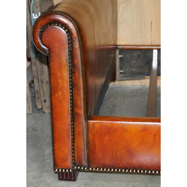 European King Bed Frame in Hand-Dyed Brown Leather from Ralph Lauren For Sale - Image 18 of 18