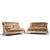 Thomas Pheasant for Baker Furniture Villa Settee Sofa - Pair Each sofa measures: 67 wide x 40 deep x 37 inches high, with...